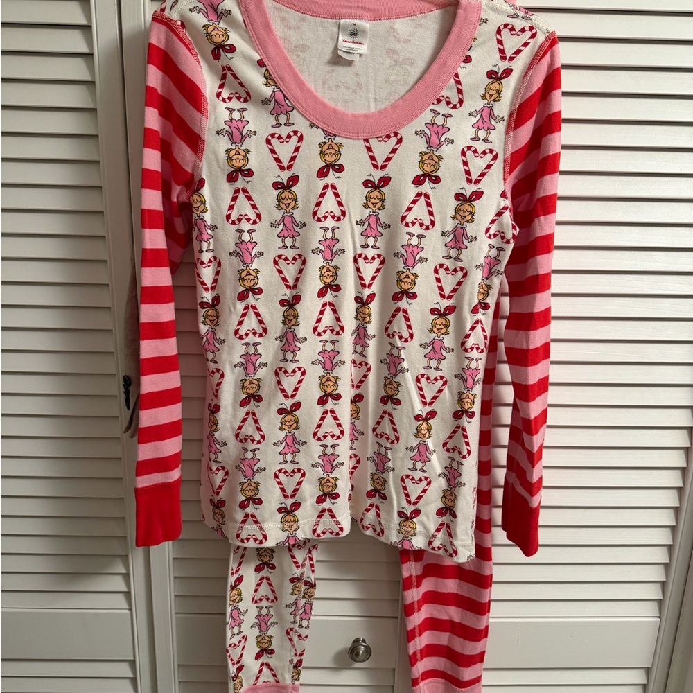 Hanna Andersson Dr. Seuss Red and Pink Striped Pajama Set